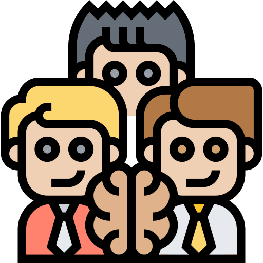 Brainstorming debate businessman discussion icon