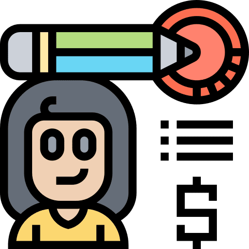 Accounting bookkeeper woman management icon Accounting bookkeeper woman management icon
