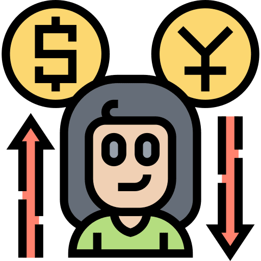 Currency exchange exchange refund trade icon Currency exchange exchange refund trade icon