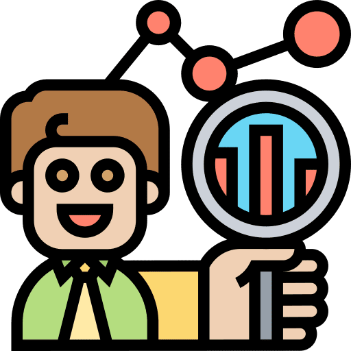 Equity business and finance equity analytics icon
