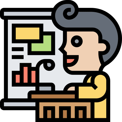 Presentation business business and finance people icon Presentation business business and finance people icon