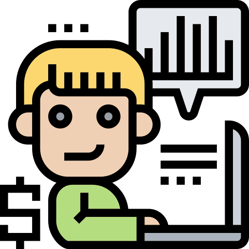 Trader market broker professions and jobs icon