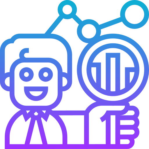 Equity business and finance analytics results icon