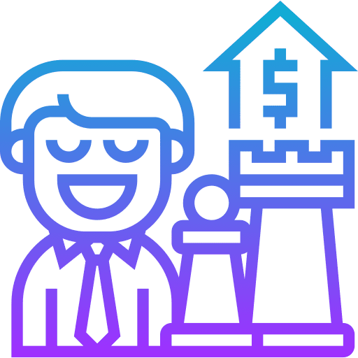 Strategy business and finance goal success icon Strategy business and finance goal success icon