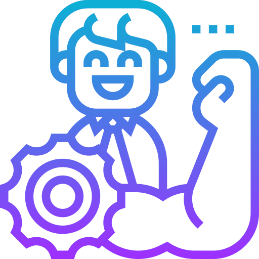 Strength businessman business arms icon