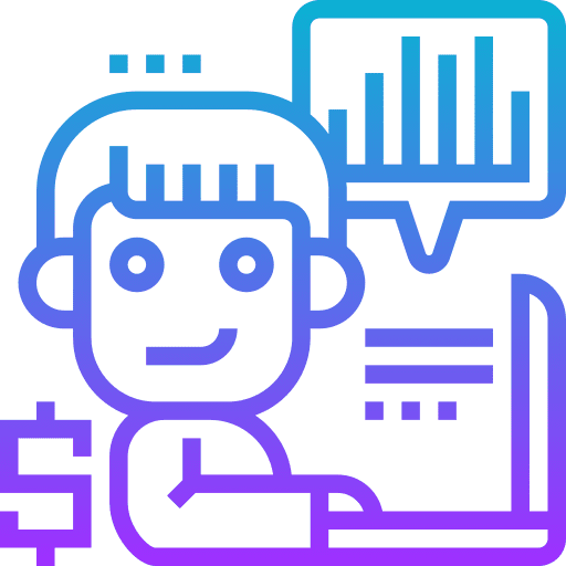 Trader sales broker sales rep icon