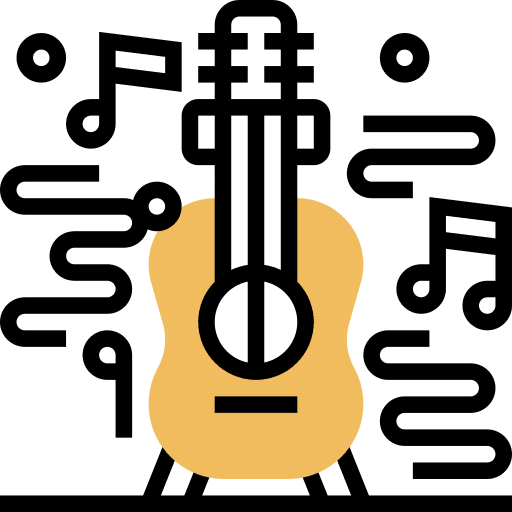 Acoustic guitar music and multimedia music acoustic guitar icon
