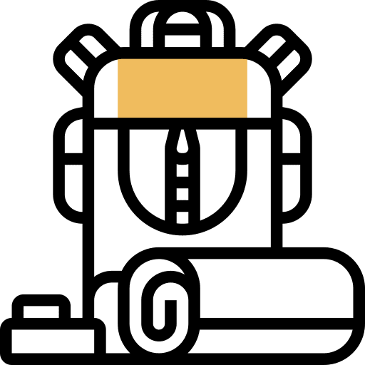 Backpack travel luggage bagpack icon