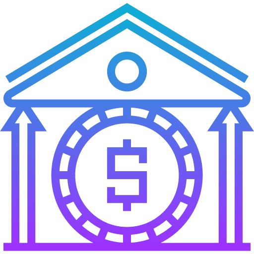 Bank profit revenue money icon Bank profit revenue money icon