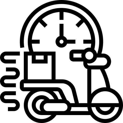 Express time fast shipping and delivery icon