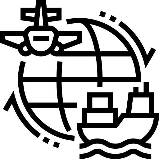 Logistics shipping and delivery logistics international icon