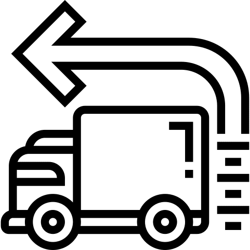 Return transportation delivery truck logistics delivery icon