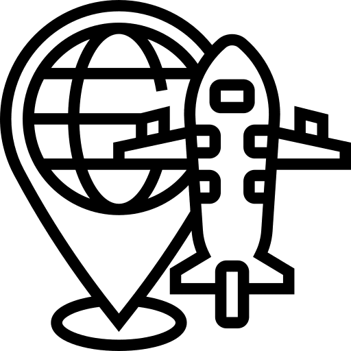 Air mail shipping and delivery cargo plane icon Air mail shipping and delivery cargo plane icon