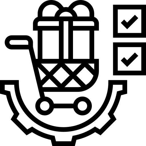 Order shipping and delivery processing order processed icon