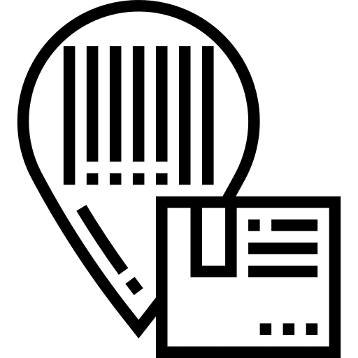 Tracking number scan delivery barcode icon Tracking number scan delivery barcode icon