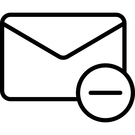 Delete unsubscribe note message icon Delete unsubscribe note message icon
