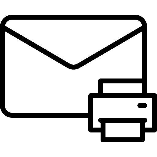 Email print mail content icon