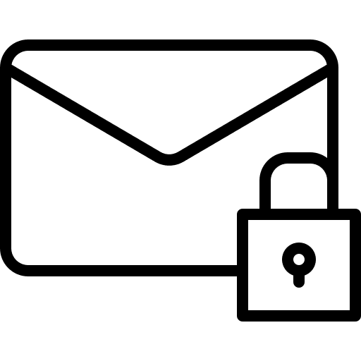 Encrypted note encrypted envelope icon