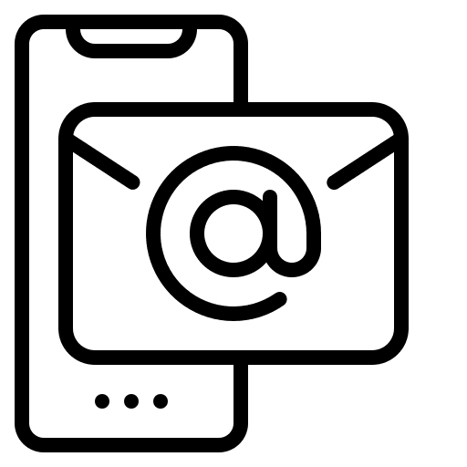 Email smartphone communications message icon Email smartphone communications message icon