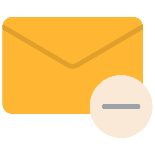 Delete message mail envelope icon Delete message mail envelope icon