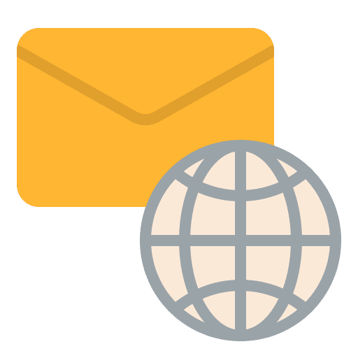 Global communication mail envelope note icon Global communication mail envelope note icon