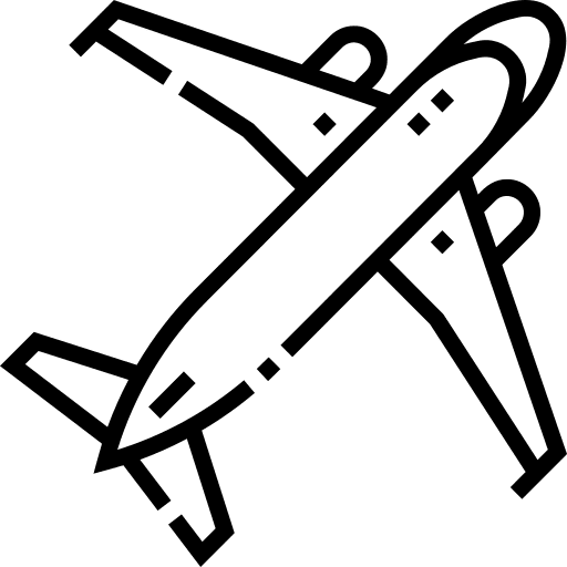 Airplane flight aircraft travel icon
