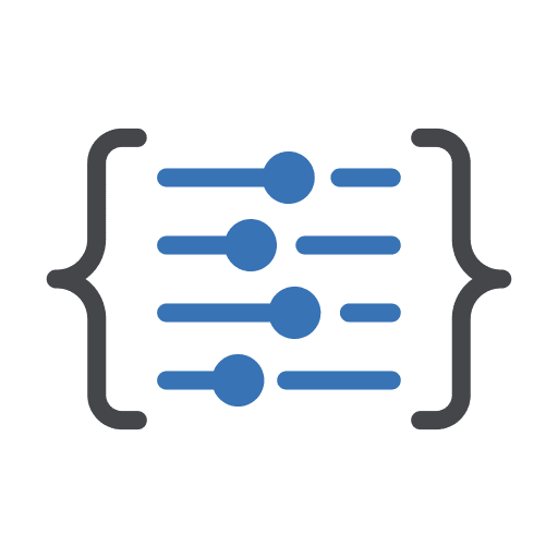 Coding programming language code mixer icon