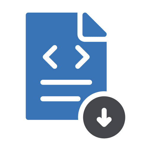 Programing language coding sheet programing language icon