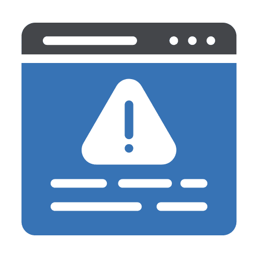 Warning attention webpage seo and web icon