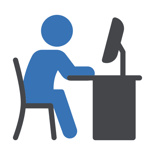 Worker office work user icon