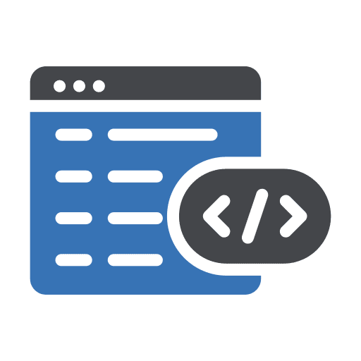 Coding webpage coding developer icon