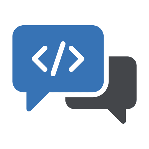 Programming conversation communications programming icon