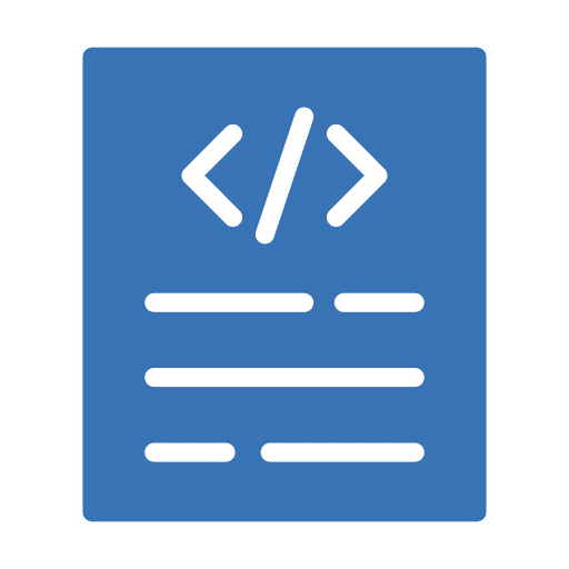File sheet programmation code icon