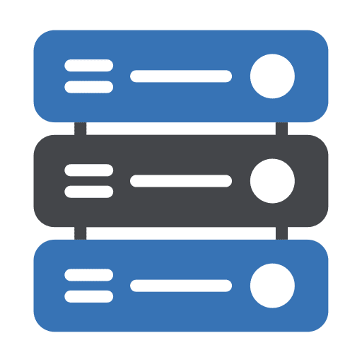 Hosting server database hosting icon