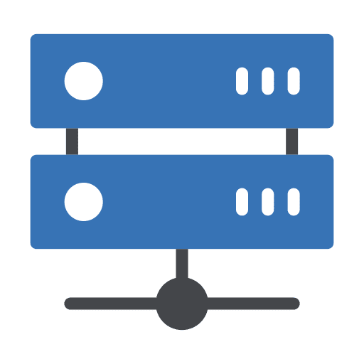 Hosting storage seo and web database icon