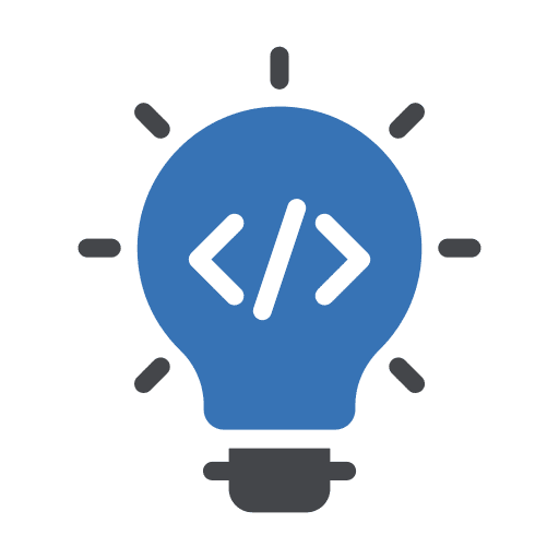 Idea bulb creative web development icon
