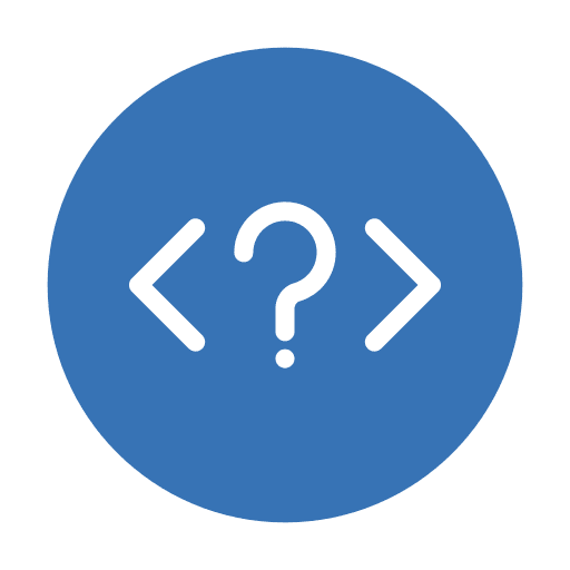 Mark ui coding programming icon