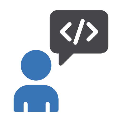 Programmer avatar binary code professions and jobs icon