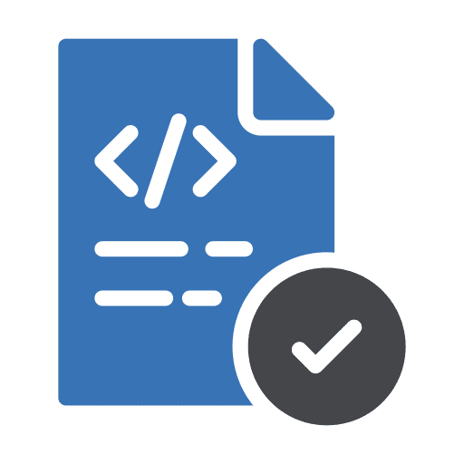 Programming tick files and folders document icon