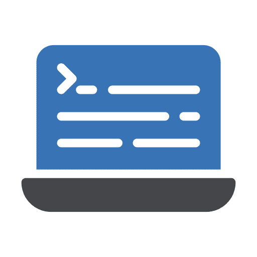 Code laptop technology coding icon