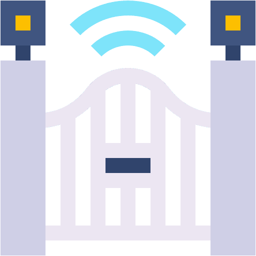 Gate smart garage connected smart house icon