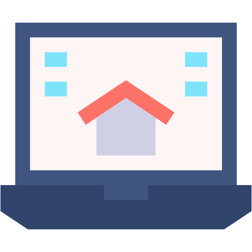Real estate agency house web broswer icon