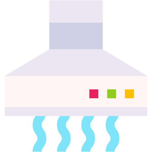 Smoke extraction fan kitchen hood food and restaurant icon