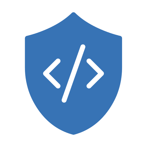 Web programming coding shield web development icon