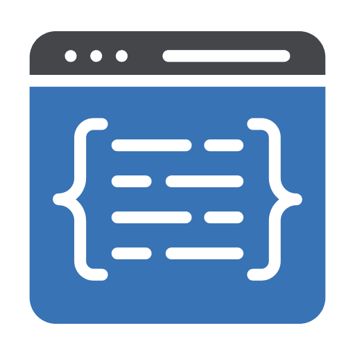 Website seo and web symbol programming language icon
