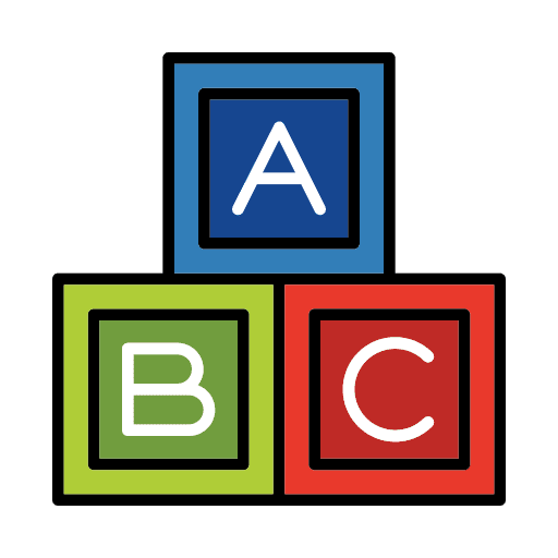 Alphabet knowledge study science icon