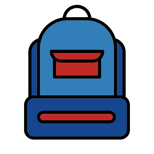 Bag equipment education learning icon