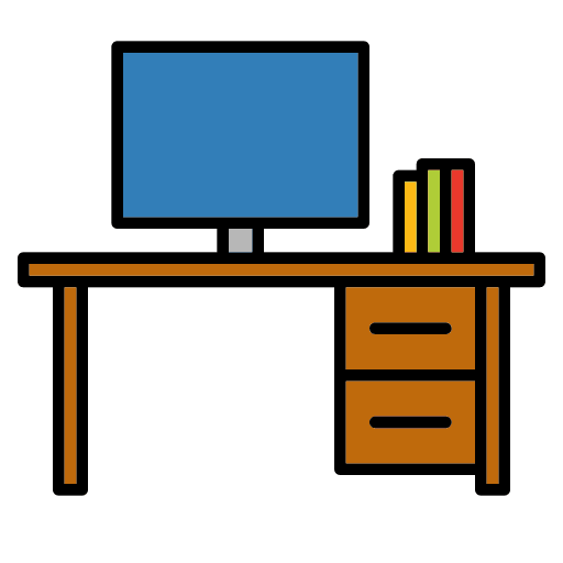 Desk learning knowledge college icon Desk learning knowledge college icon