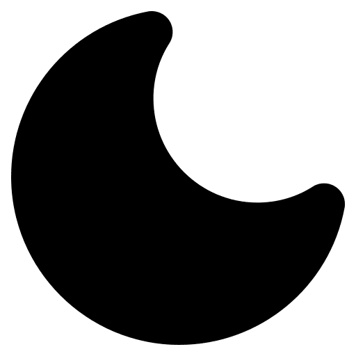 Moon half moon night mode moon phase icon