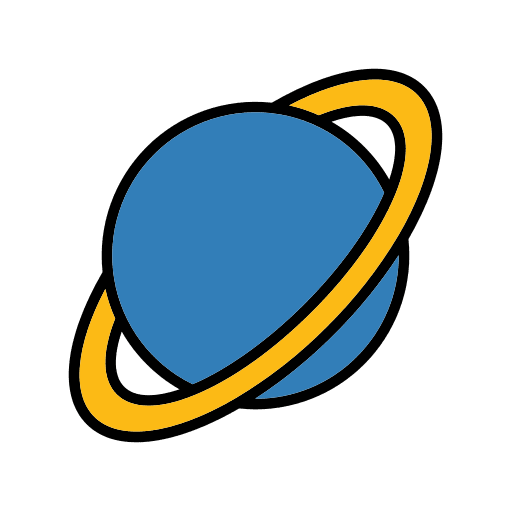 Planet learning school astronomy icon Planet learning school astronomy icon